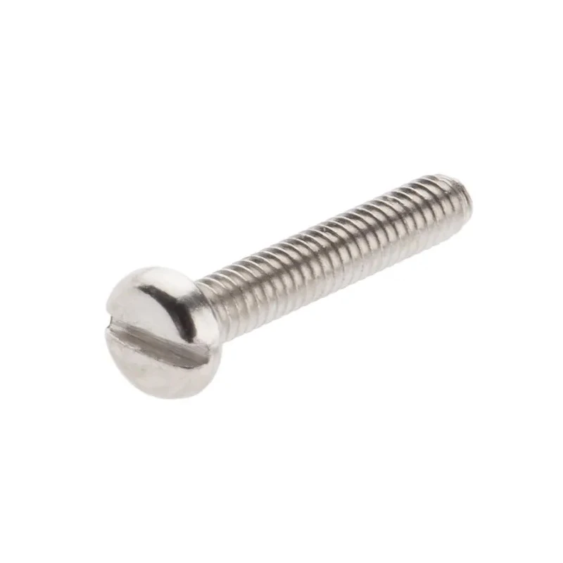 RS PRO Slot Pan Brass Machine Screw Nickel Plated 12 mm M2 482-8458