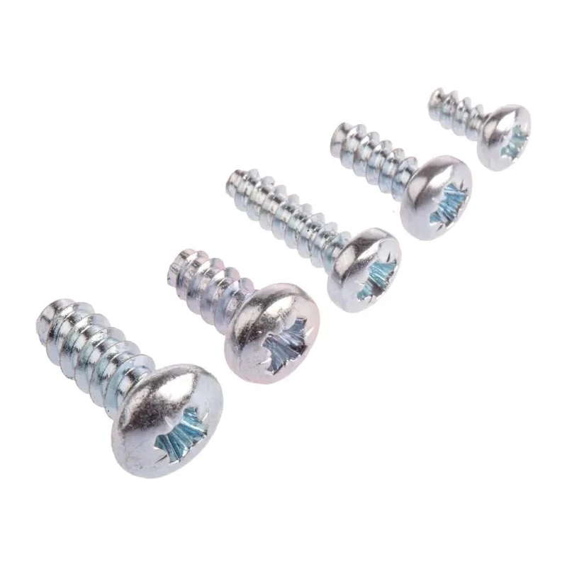 RS PRO Bright Zinc Steel Pan Head Self-Tapping Screw Thread Size 4, 6, 8, 10 Grade A2 Length 10mm 482-7528