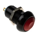 APEM IP Series Latching Push Button Switch, Panel Mount, Red Actuator, 12.9 mm Cutout, SPST, IP67, 24 V dc IPR1SAD6