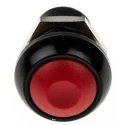 APEM IP Series Latching Push Button Switch, Panel Mount, Red Actuator, 12.9 mm Cutout, SPST, IP67, 24 V dc IPR1SAD6