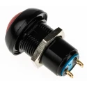 APEM IP Series Latching Push Button Switch, Panel Mount, Red Actuator, 12.9 mm Cutout, SPST, IP67, 24 V dc IPR1SAD6