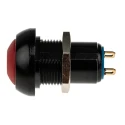 APEM IP Series Latching Push Button Switch, Panel Mount, Red Actuator, 12.9 mm Cutout, SPST, IP67, 24 V dc IPR1SAD6