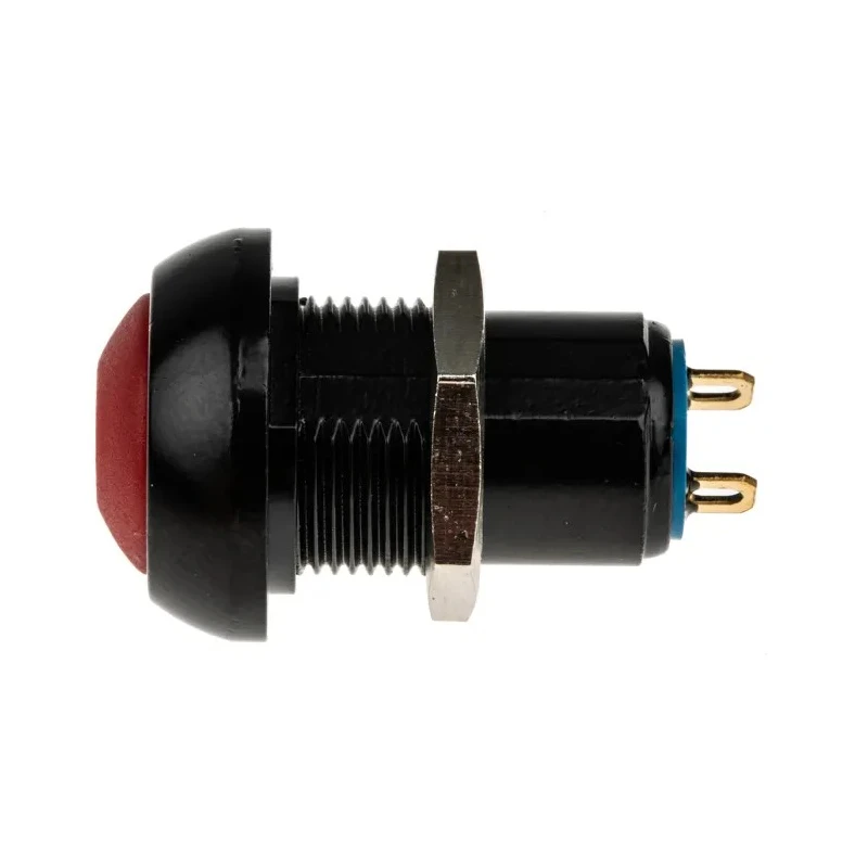 APEM IP Series Latching Push Button Switch, Panel Mount, Red Actuator, 12.9 mm Cutout, SPST, IP67, 24 V dc IPR1SAD6