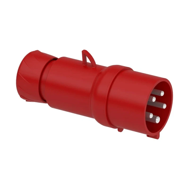 Schneider Electric Mureva IP44 Red Cable Mount 3P+N+E Straight Industrial Power Connector 32A 415V 