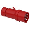 Schneider Electric Mureva IP44 Red Cable Mount 3P+N+E Straight Industrial Power Connector 32A 415V