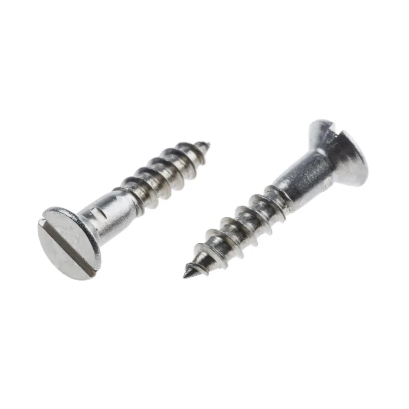 RS PRO Slot Countersunk Stainless Steel Wood Screw Metric Thread 25 mm Length 483-2918