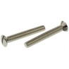RS PRO Slot Raised Countersunk Brass Machine Screw M3.5 25 mm Nickel Finish 482-9568