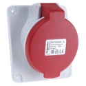 Schneider Electric Panel Mount Industrial Power Connector 16A 415V IP44 Red 3P+N+PE Mureva 