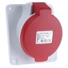 Schneider Electric Panel Mount Industrial Power Connector 16A 415V IP44 Red 3P+N+PE Mureva