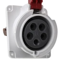 Schneider Electric Panel Mount Industrial Power Connector 3P+N+PE 32A 415V IP44 Red Mureva 