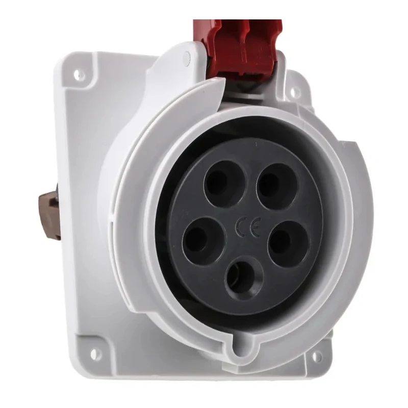 Schneider Electric Panel Mount Industrial Power Connector 3P+N+PE 32A 415V IP44 Red Mureva 