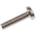 RS PRO Pozidriv Pan Brass Machine Screw Nickel Finish M3 Thread 12 mm Length 483-0108