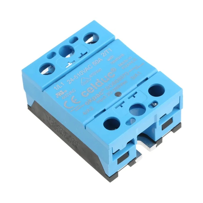 Celduc SO8 Series Solid State Relay, 60 A Load, DIN Rail Mount, 510 Vrms Load, 265V Control SO865970