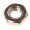 RS PRO Nickel Brass Hex Nut M3, Half Type, Nickel Plated, Overall Height 1.80mm, DIN 439 B 483-0338