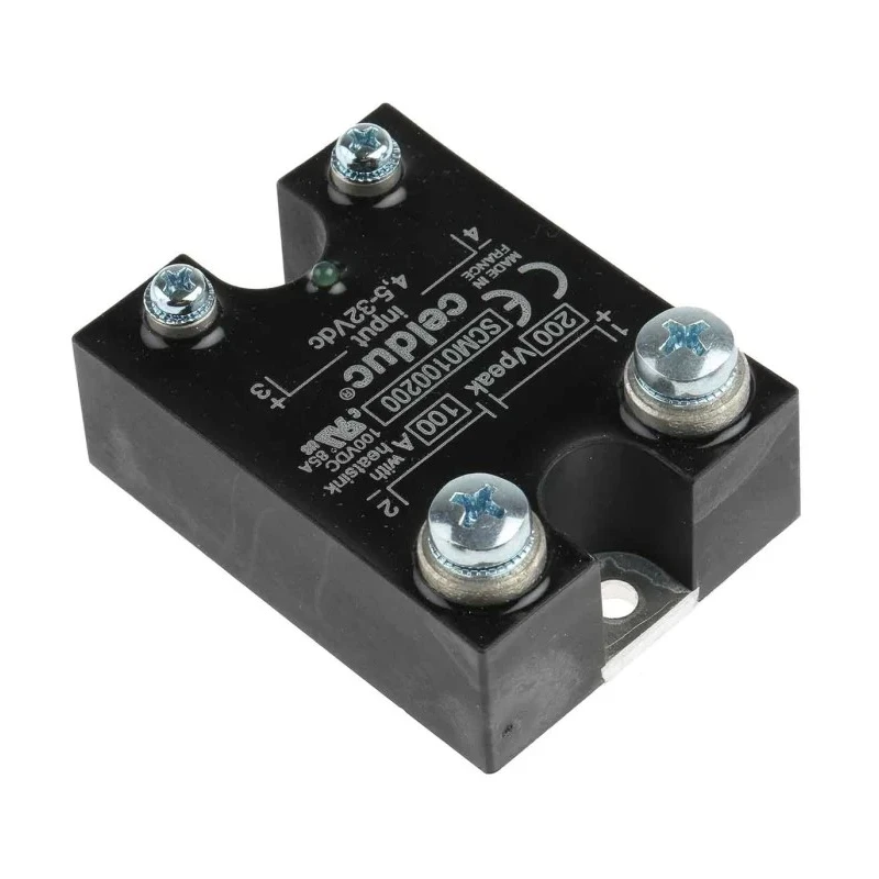 Celduc SCM Series Solid State Relay, 100 A Load, 200 V Load, 32V Control, DIN Rail Mount SCM0100200