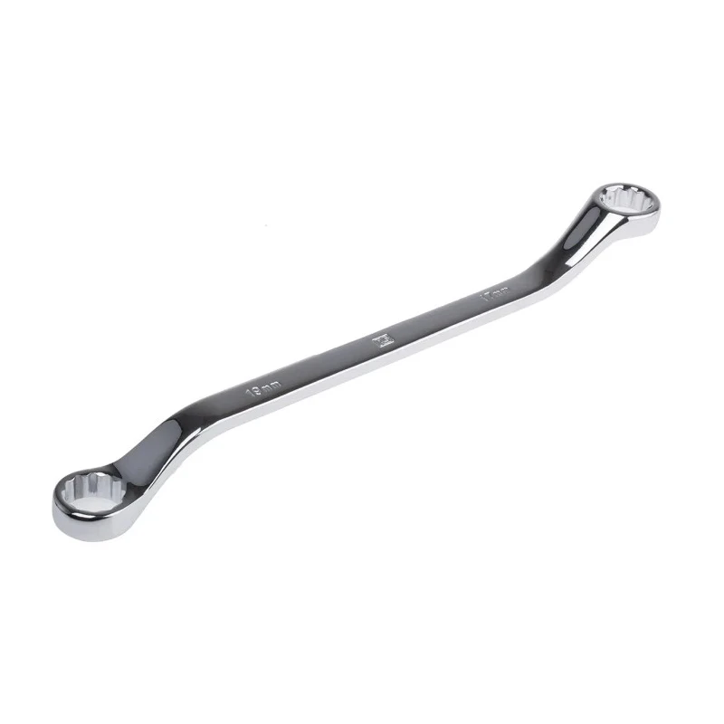 RS PRO Offset Ring Spanner 17 to 19 mm², Chrome Vanadium Steel, Chrome Finish, 270mm Overall Length 495-3908