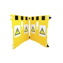 Addgards Yellow Folding Safety Barrier, 1.1m Height, 30mm Diameter, Polyethylene 2R11