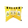 Addgards Yellow Folding Safety Barrier, 1.1m Height, 30mm Diameter, Polyethylene 2R11