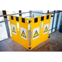Addgards Yellow Folding Safety Barrier, 1.1m Height, 30mm Diameter, Polyethylene 2R11