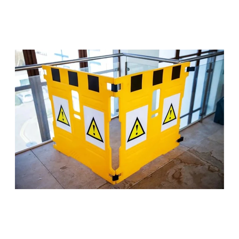 Addgards Yellow Folding Safety Barrier, 1.1m Height, 30mm Diameter, Polyethylene 2R11