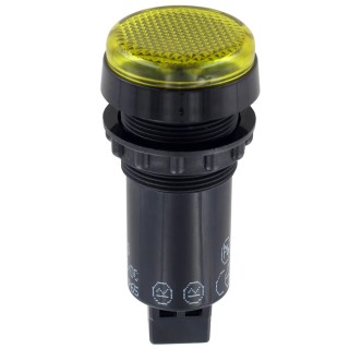 Sloan Yellow 24V Panel Mount Indicator, Prominent Bezel, 20mA Current, IP65 