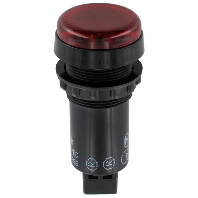 Sloan LED Red Panel Mount Indicator 951 Series 22 mm FASTON Termination IP65 12V 951RROB