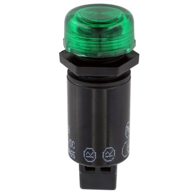 Sloan 16 mm Green LED Panel Mount Indicator, IP65, FASTON Termination, 230V AC, Series 948 948GGOZ