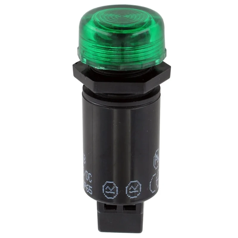 Sloan 16 mm Green LED Panel Mount Indicator, IP65, FASTON Termination, 230V AC, Series 948 948GGOZ