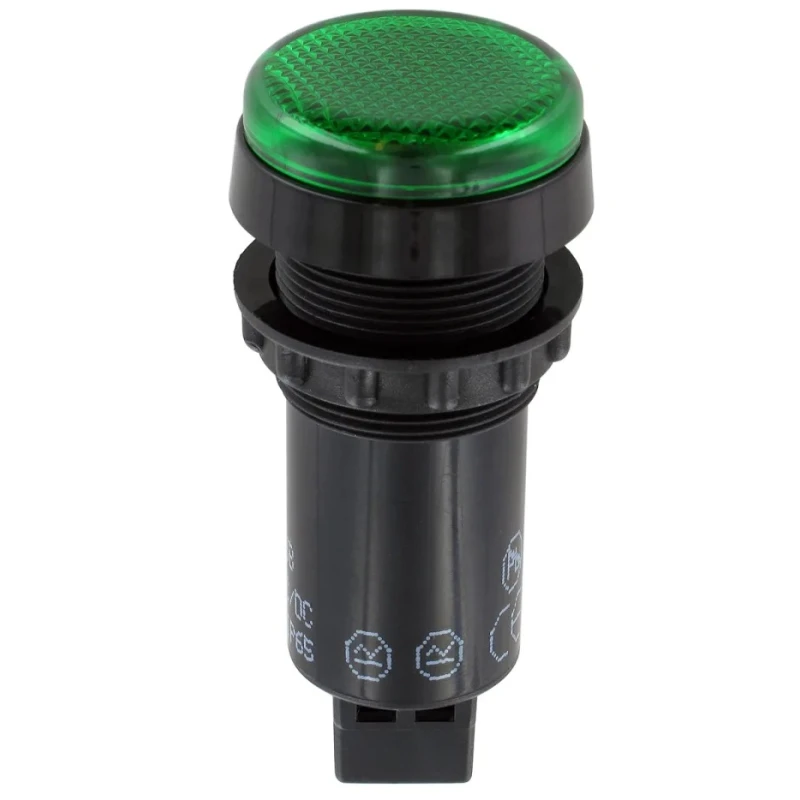 Sloan LED Green Panel Mount Indicator 951 Series 22 mm FASTON Termination IP65 12V 951GGOZ