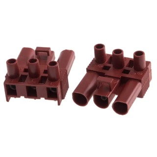 RS PRO Non-Fused Terminal Block, 3-Way, 2.5mm² Wire Size, 16A Current, 400V Voltage, Screw Termination, Nylon 495-6301