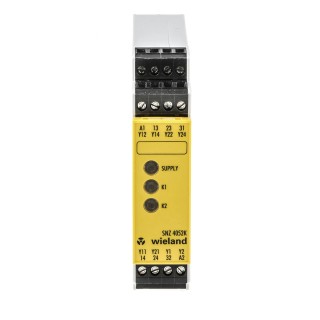 Wieland SNZ 4052 24V AC/DC Safety Relay with 2 Safety Contacts, 1 Auxiliary Contact, Screw Terminals R1.188.0530.1