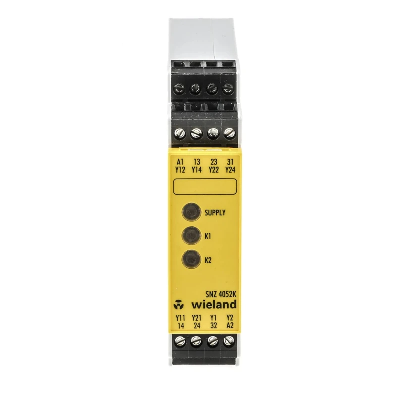 Wieland SNZ 4052 24V AC/DC Safety Relay with 2 Safety Contacts, 1 Auxiliary Contact, Screw Terminals R1.188.0530.1