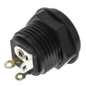 Lumberg Black ABS Panel Mount Industrial Power Connector 12V 1A 2-Pole Solder Terminal NEB/J 25 C