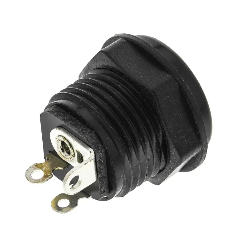 Lumberg Black ABS Panel Mount Industrial Power Connector 12V 1A 2-Pole Solder Terminal NEB/J 25 C