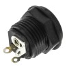 Lumberg Black ABS Panel Mount Industrial Power Connector 12V 1A 2-Pole Solder Terminal NEB/J 25 C