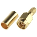 Telegartner SMA Series Coaxial Connector Cable Male SMA 50 Ω Straight Body Crimp J01150R0001