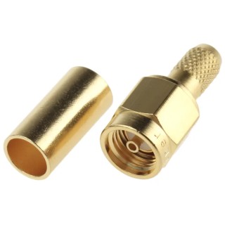 Telegartner SMA Series Coaxial Connector Cable Male SMA 50 Ω Straight Body Crimp J01150R0001