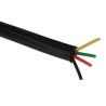 RS PRO 4 Core Telephone Cable, 7 x 0.127 mm Strand, Black PVC Sheath, 100 m Length 518-5689