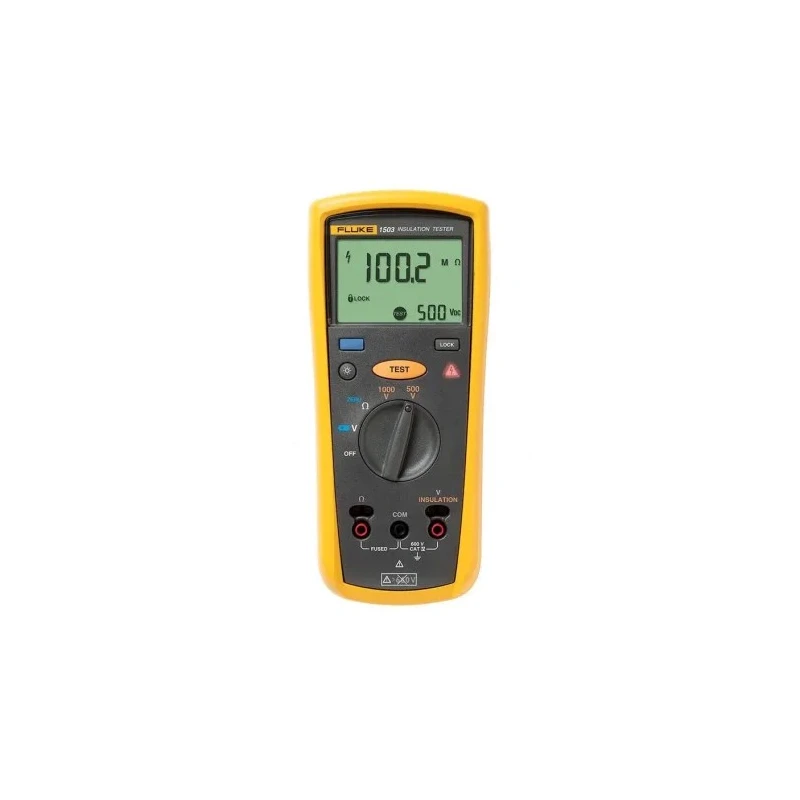 Fluke Insulation Tester 500 V Min, 1 kV Max, 2000 mΩ, CAT IV 600V, CAT III Safety Ratings FLUKE 1503
