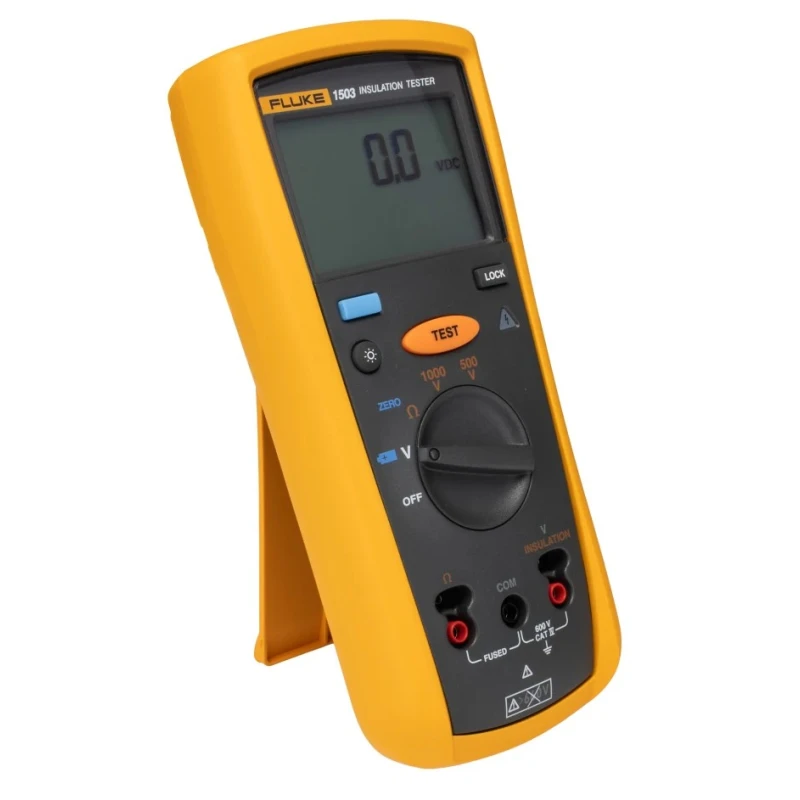 Fluke Insulation Tester 500 V Min, 1 kV Max, 2000 mΩ, CAT IV 600V, CAT III Safety Ratings FLUKE 1503