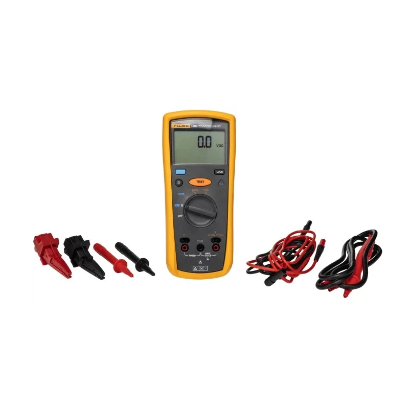 Fluke Insulation Tester 500 V Min, 1 kV Max, 2000 mΩ, CAT IV 600V, CAT III Safety Ratings FLUKE 1503
