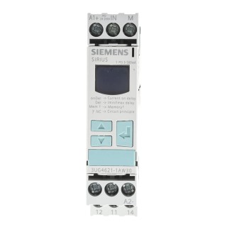 Siemens Monitoring Relay 1 Phase SPDT DIN Rail 3mA to 500mA 240V AC/DC 3UG4621-1AW30