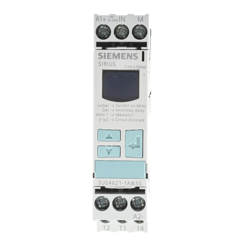 Siemens Monitoring Relay 1 Phase SPDT DIN Rail 3mA to 500mA 240V AC/DC 3UG4621-1AW30