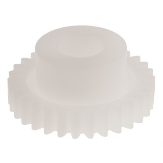 RS PRO Polyoxymethylene 30 Teeth Spur Gear, 0.5 Module, 5mm Bore, 15 mm Pitch Diameter, 10 mm Hub Diameter 521-7067