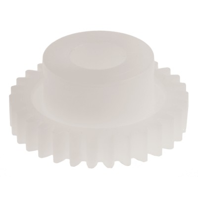 RS PRO Polyoxymethylene 30 Teeth Spur Gear, 0.5 Module, 5mm Bore, 15 mm Pitch Diameter, 10 mm Hub Diameter 521-7067