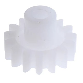 RS PRO Polyoxymethylene 15 Teeth Spur Gear, 0.8 Module, 3mm Bore Diameter, 12mm Pitch Diameter, 6mm Hub Diameter 521-7247