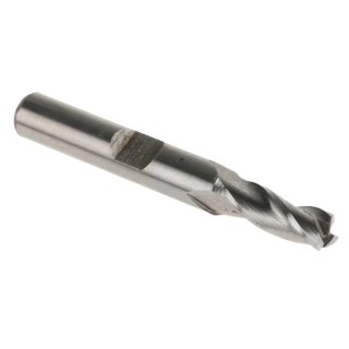 RS PRO End Mill, 5 mm Cutter Diameter, HSS Material, 6 mm Flat Shank, 12.5 mm Cut Length 523-0593
