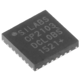 Silicon Labs USB Controller 1-Channel 12 Mbps 3.3V to 3.6V Surface Mount 28-Pin QFN CP2103-GM