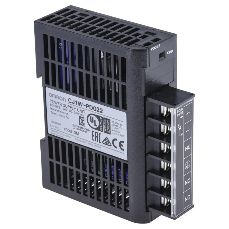 Omron CJ1W Series PLC Power Supply 21.6-26.4V DC 19.6W Compact Industrial Automation 