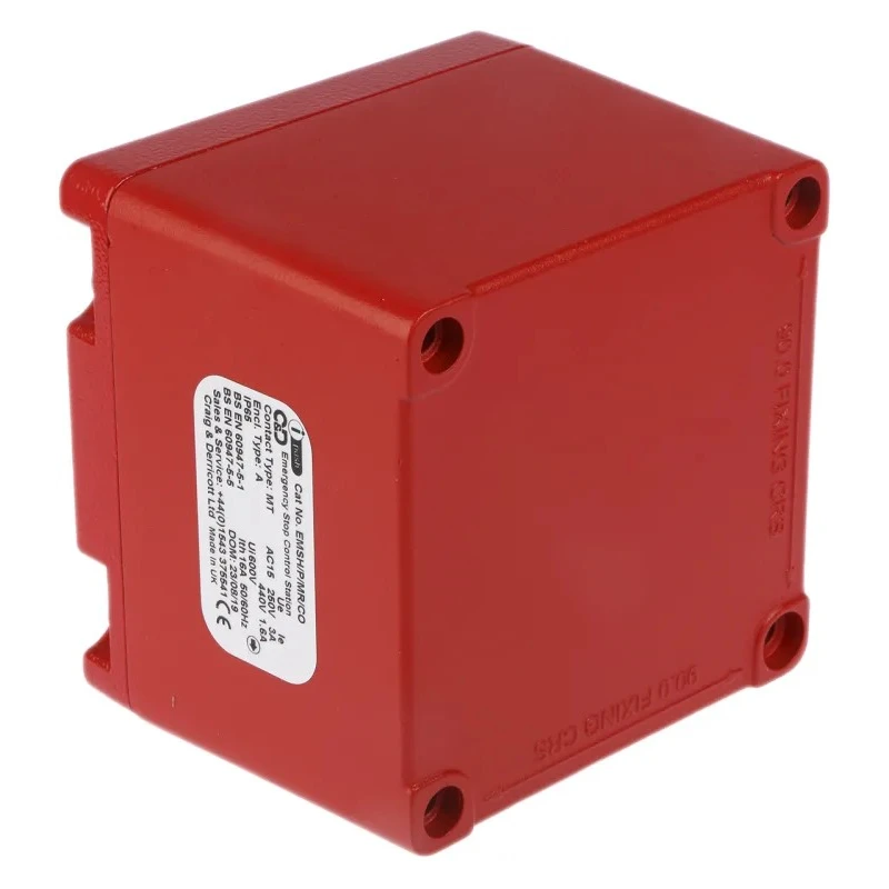 Craig & Derricott EMSH Series Pull Release Emergency Stop Push Button, Surface Mount, SPDT, IP65 EMSH/P/MR/CO